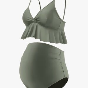 Olive Green Maternity Bikini